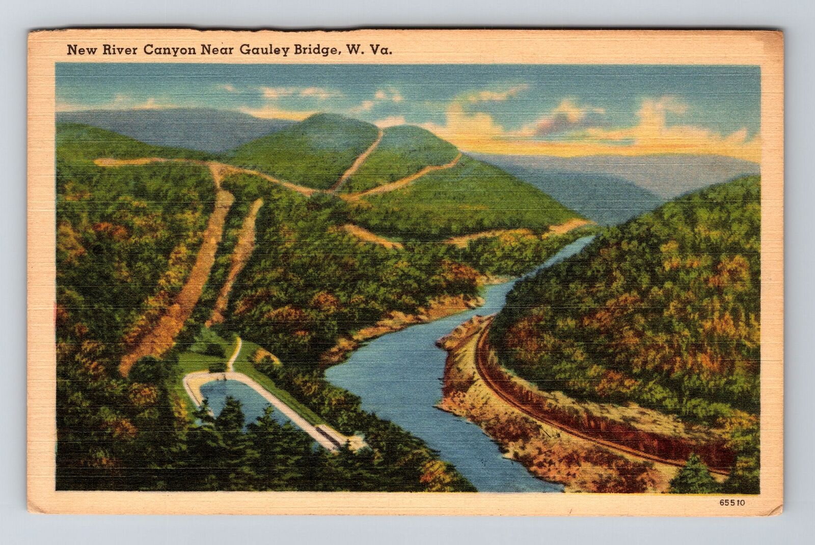 Gauley Bridge WV-West Virginia, New River Canyon, Vintage Postcard