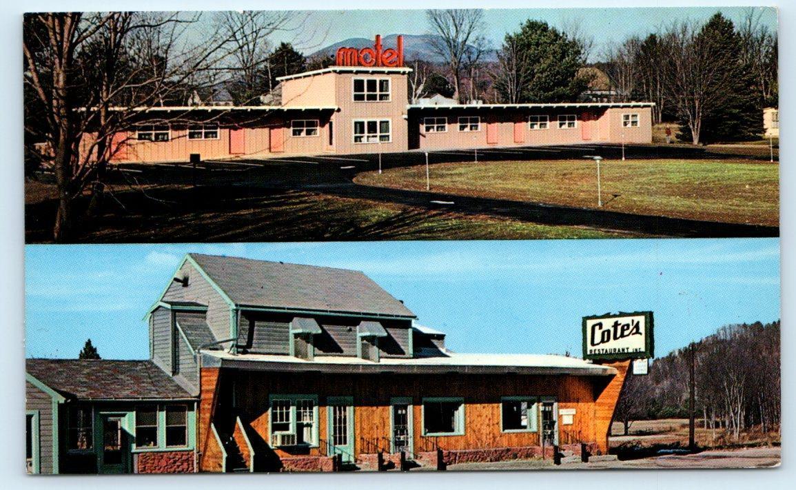 WEST CLAREMONT, NH New Hampshire ~ Roadside COTE\'S RESTAURANT & Motel c1920s