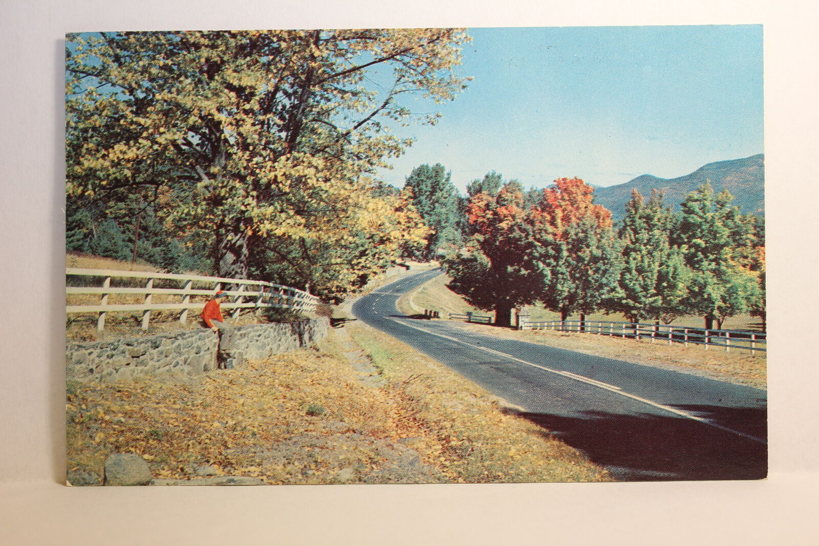 Postcard Typical Highway Scene Greetings From The Pocono Mts. PA G17