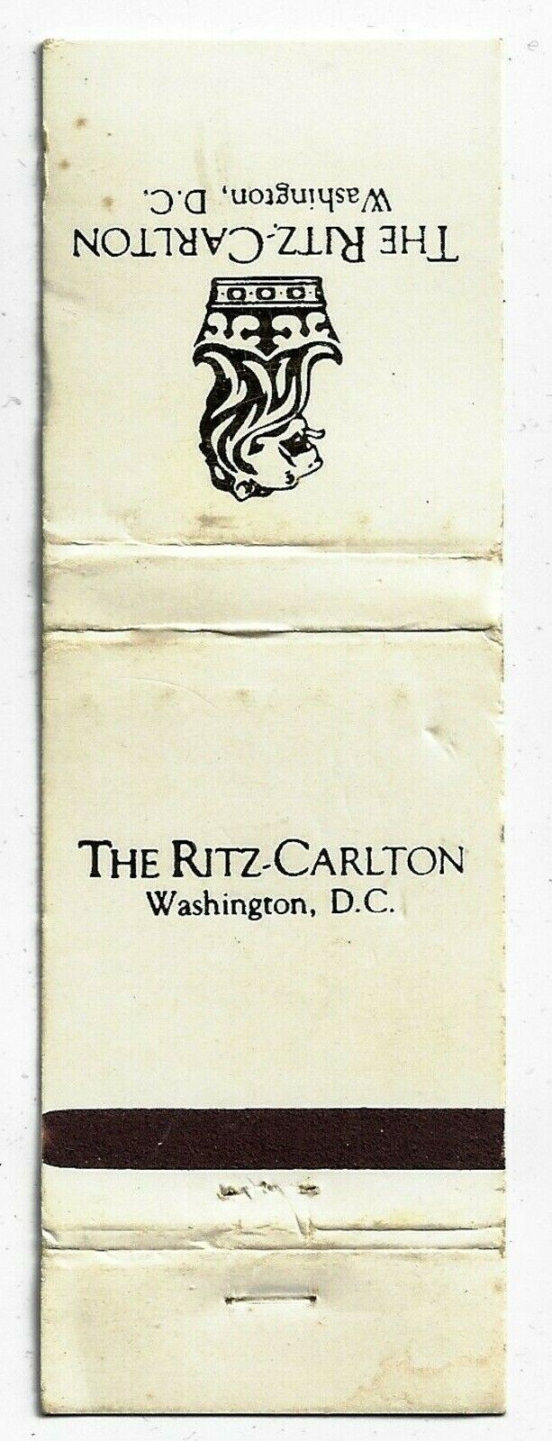 Empty Matchbook Cover The Ritz Carlton Washington DC Home of the Jockey Club