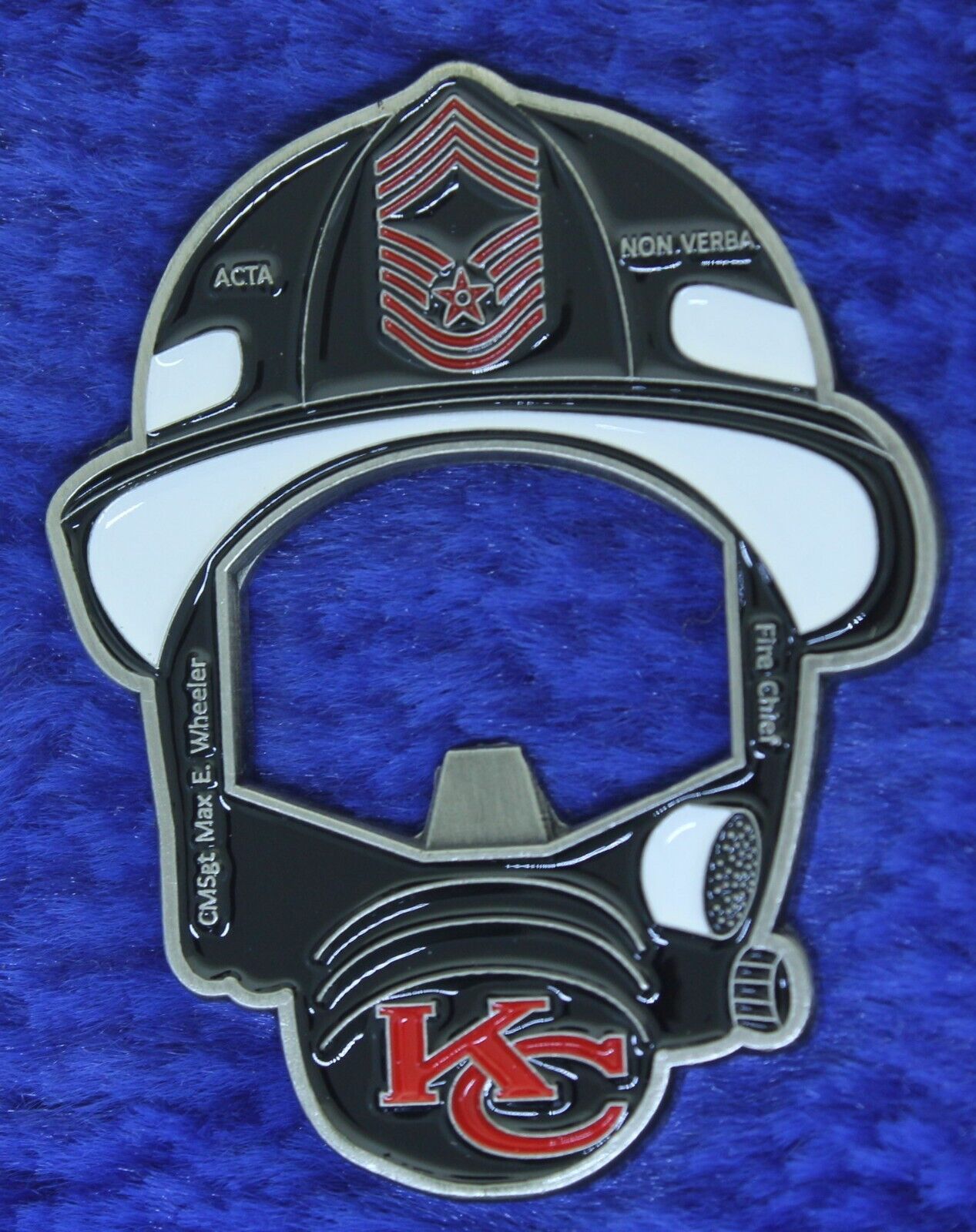 USAF Fire Dept Fire Chief Kansas City Challenge Coin PT-2