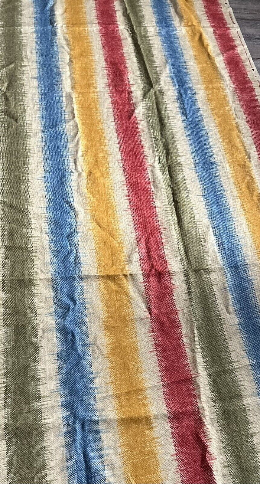 VTG EXCLUSIVE CLARENCE HOUSE WOOVEN RAYURES LANNION FABRIC STRIPED 1YD