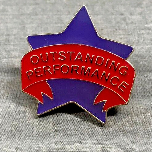 Outstanding Performance Recognition Award Star Lapel Hat Jacket Backpack Bag Pin