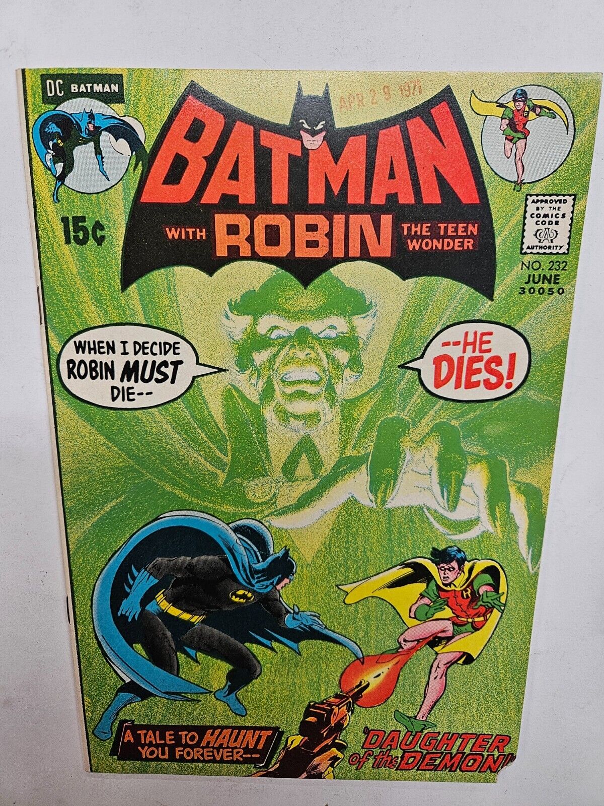 Batman #232 Ra\'s Al Ghul 1st Appearance Neal Adams 1971  SEE PICS