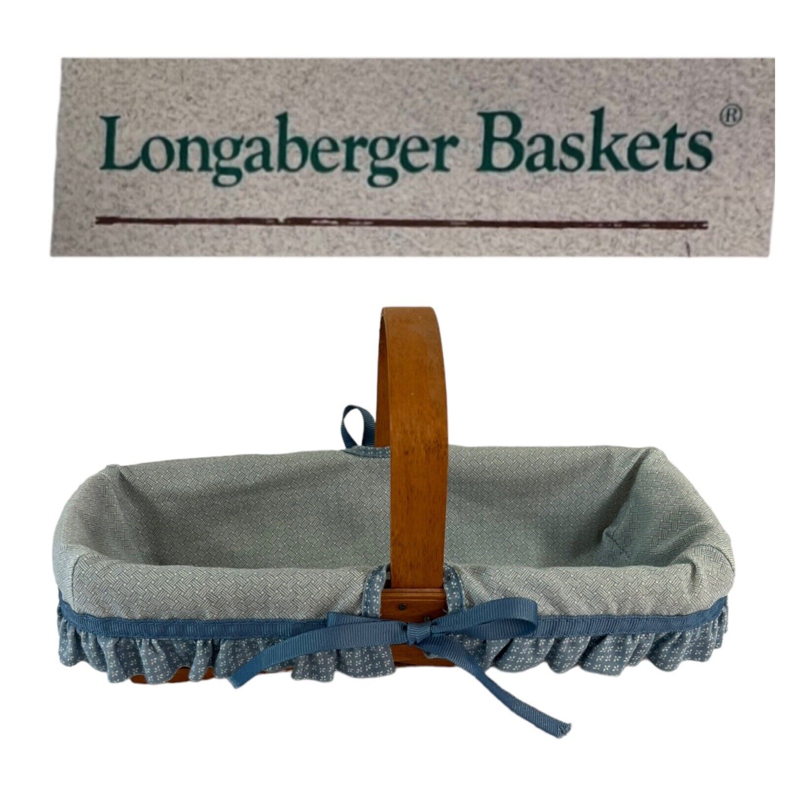 1989 Longaberger Vintage Cracker Basket No cracks or Broken Weaves with Liner