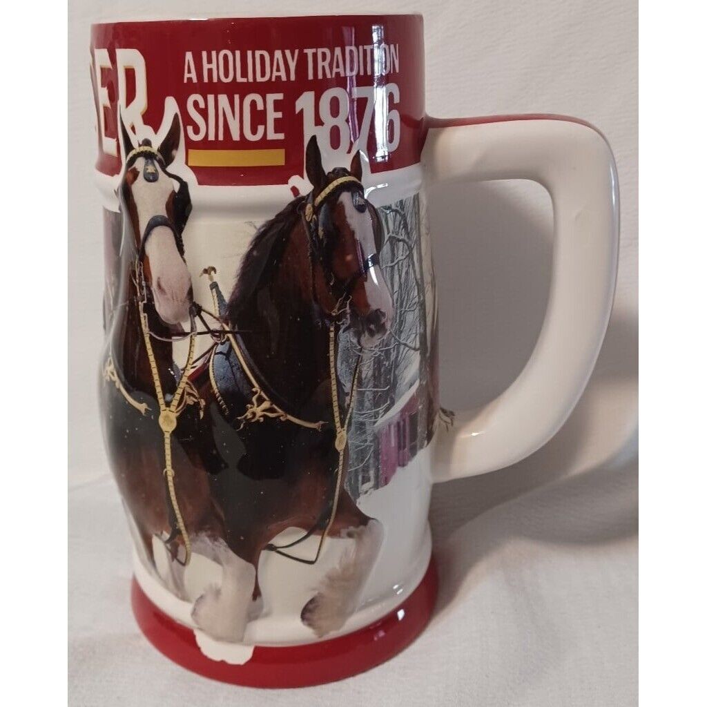 Budweiser Holiday Series, A Holiday Tradition (2018), 7 Inch Beer Stein