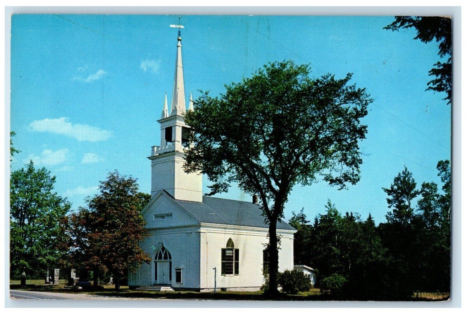 c1960\'s Elijah Kellogg Church Harpswell Center Maine ME Vintage Postcard