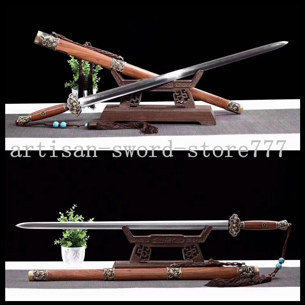 Fine Chinese KungFu Jian Sword Katana Strong Very Sharp Damascus Steel BladeFull