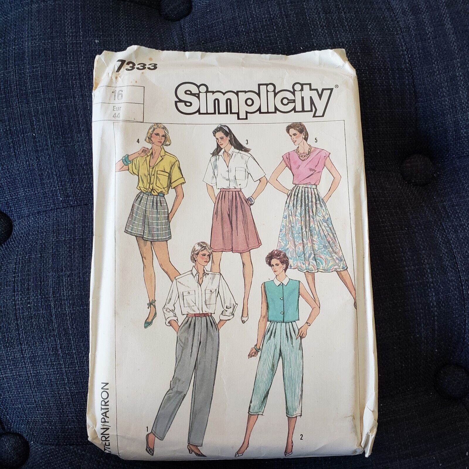 VTG Simplicity 7333 Pants, Skirt, Culottes Pattern Sz 16 UNCUT