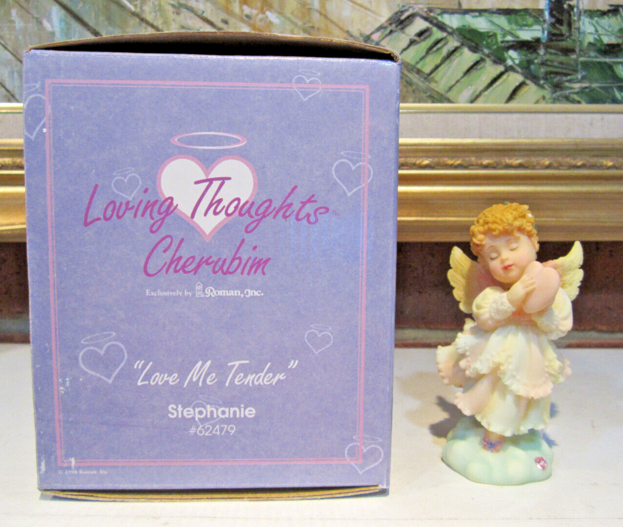 Roman Loving Thoughts Cherubim Stephanie Love Me Tender Angel Figurine NIB