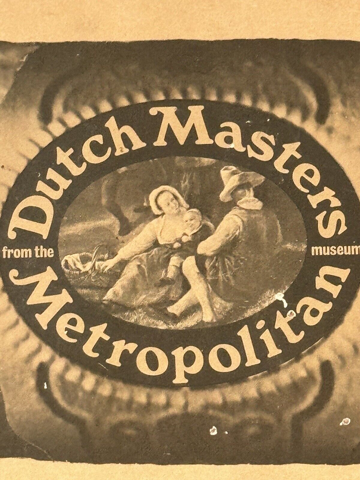 RARE OLD ANTIQUE DUTCH MASTERS METROPOLITAN MUSEUM CIGAR LITHOGRAPH POSTER SIGN