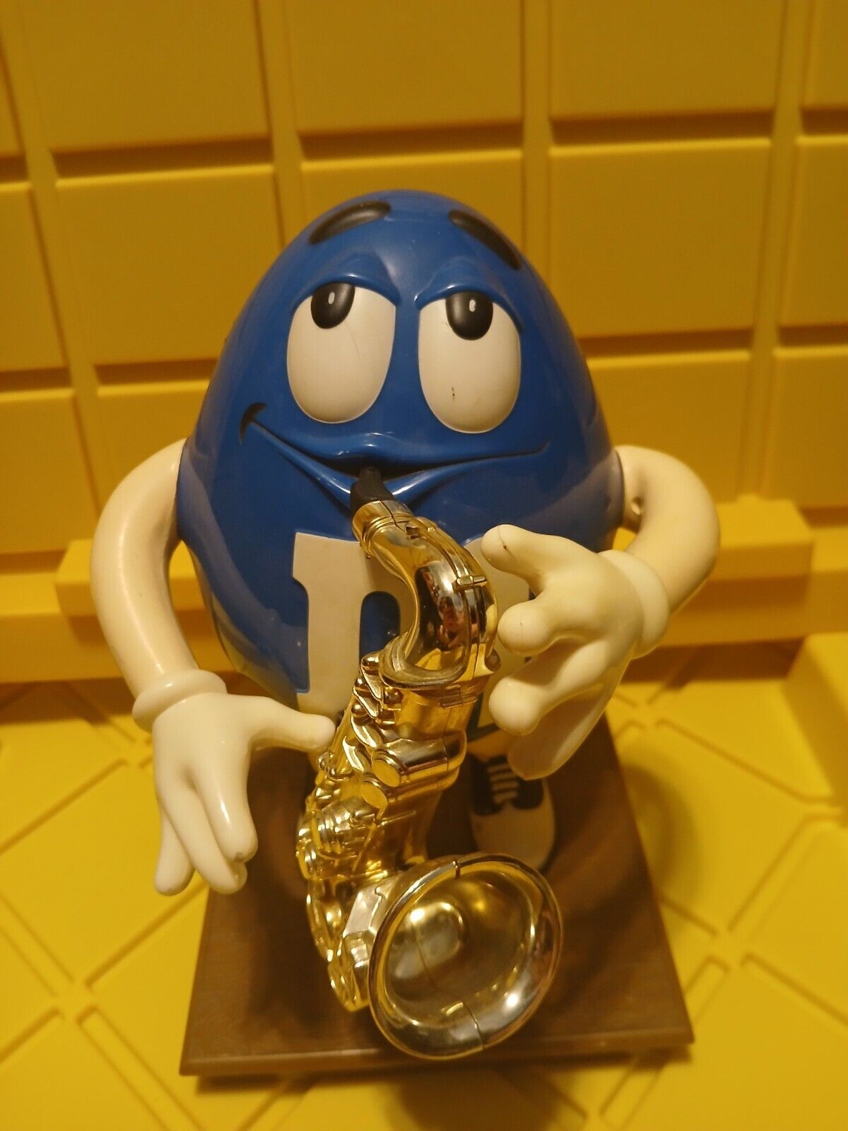 Blue Saxophone M&ms Dispenser