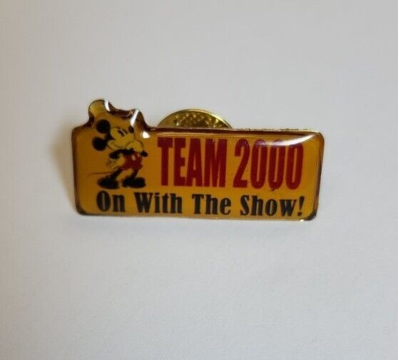 Vintage Disney Trading Pin Team 2000 Y2K On With the Show Mickey Mouse 1789
