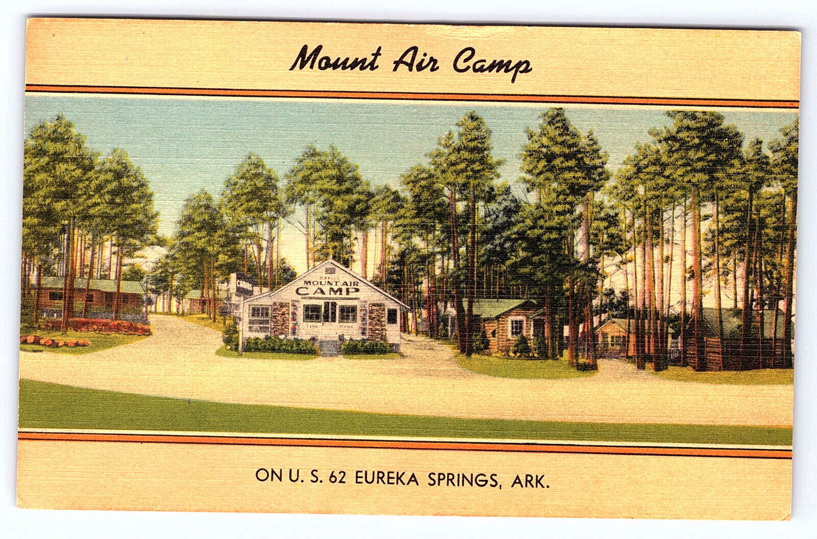 Eureka Springs Arkansas Mount Air Camp Postcard A603