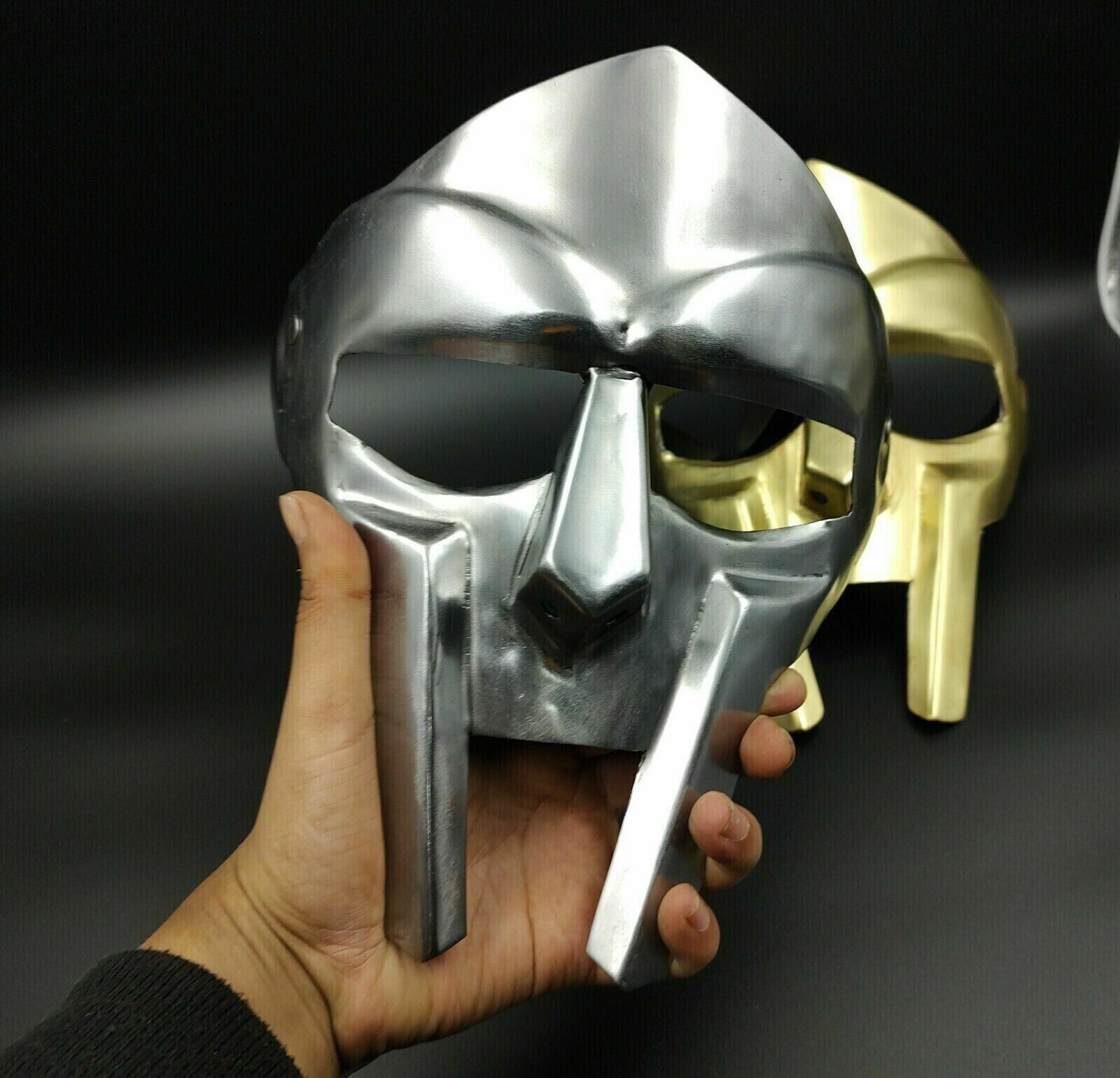 Christmas MF DOOM Mask Mad-villain Steel set 2 piece Medieval Hand-Forged g07