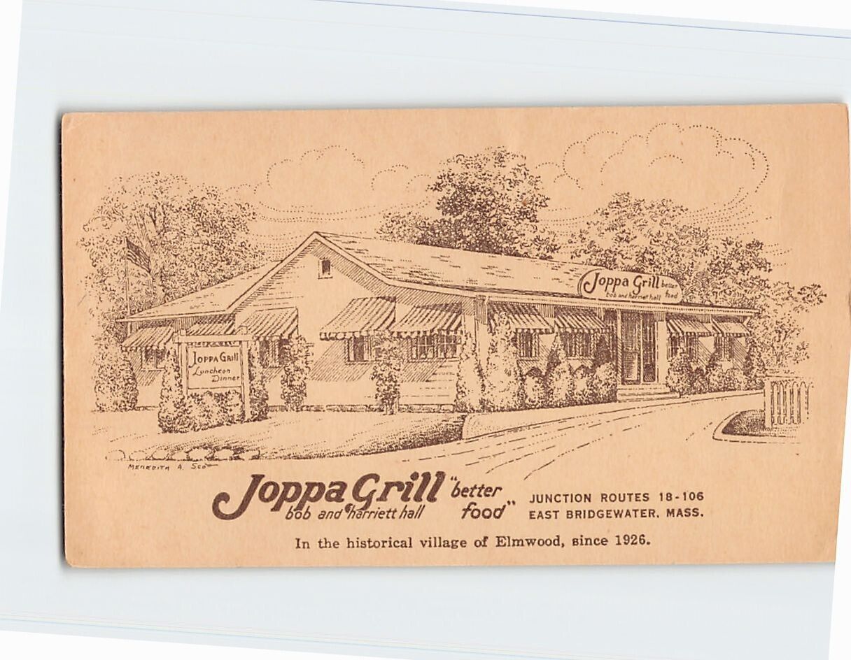 Postcard Joppa Grill, Elmwood, East Bridgewater, Massachusetts