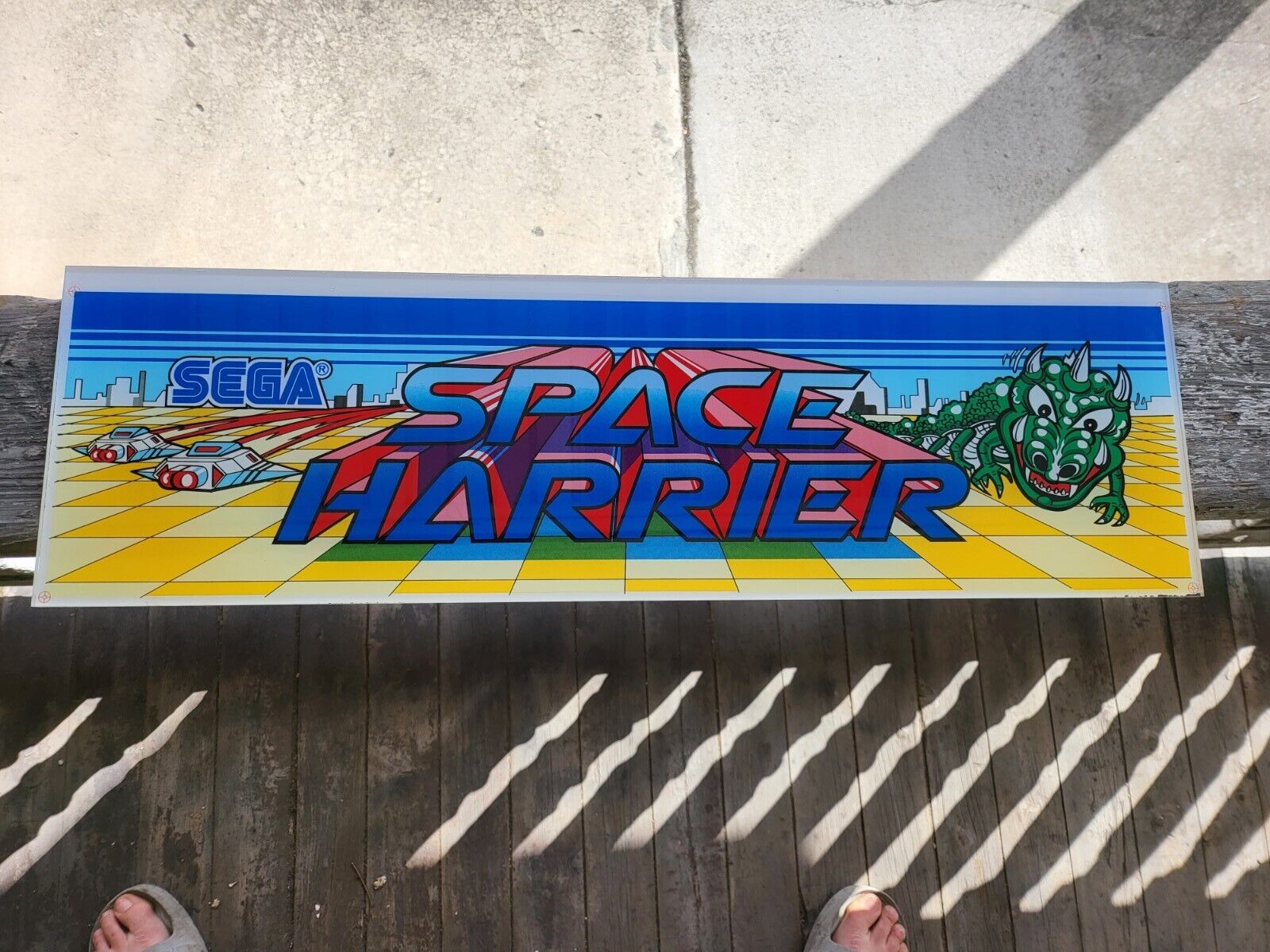 Vintage Arcade Sega Space Harrier Marquee New Reproduction  😃😍😎🐲🐉🐲🐉🐲🐉🐲