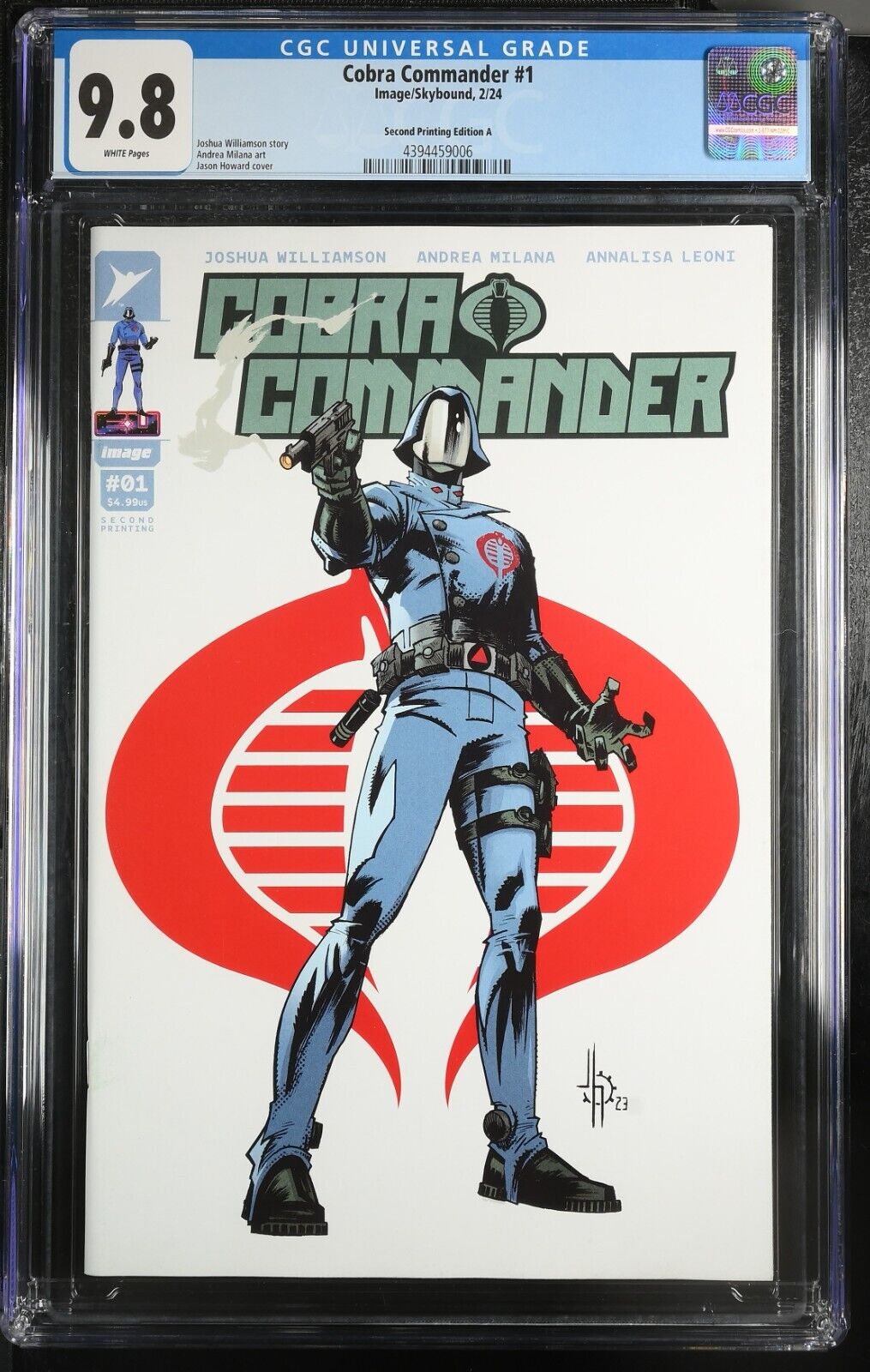 Cobra Commander #1 CGC 9.8 2nd Print Cover A Image 2024 Transformers GI Joe WP