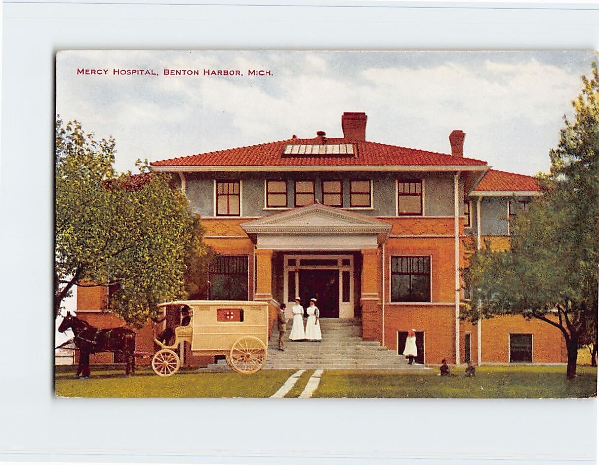 Postcard mercy Hospital Benton Harbor Michigan USA