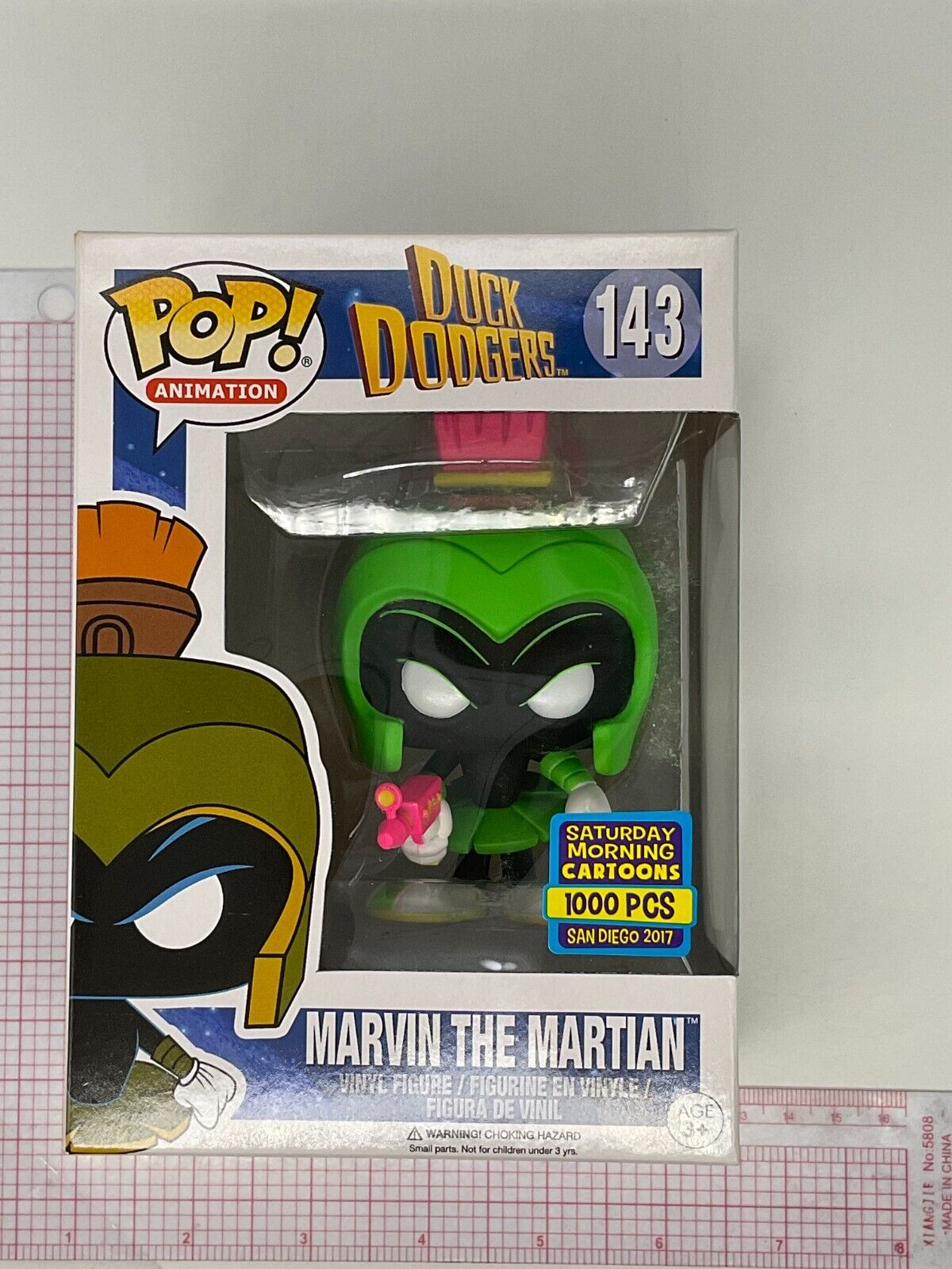 Funko Pop Duck Dodgers Marvin the Martian #143 SDCC Exclusive 1000 PC Neon Green