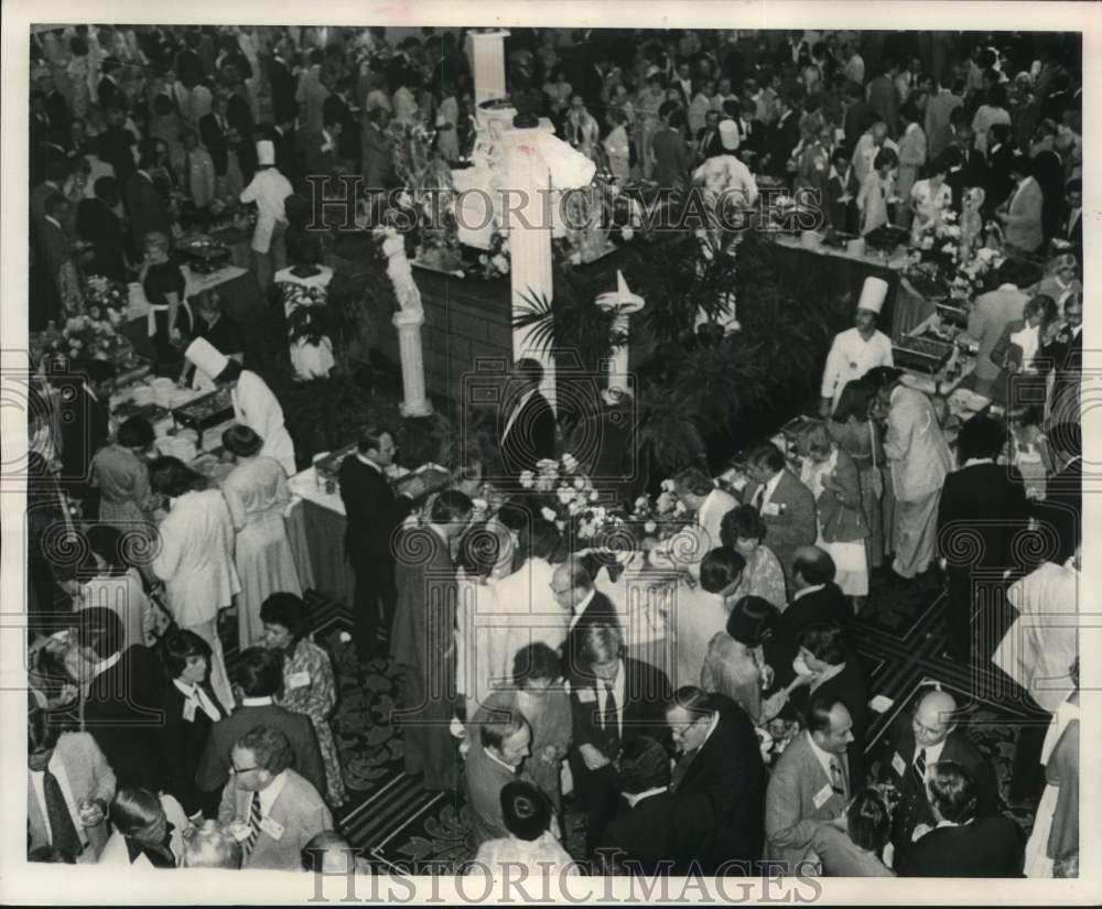 1978 Press Photo overhead view of convention welcome party Sheraton-Boston Hotel
