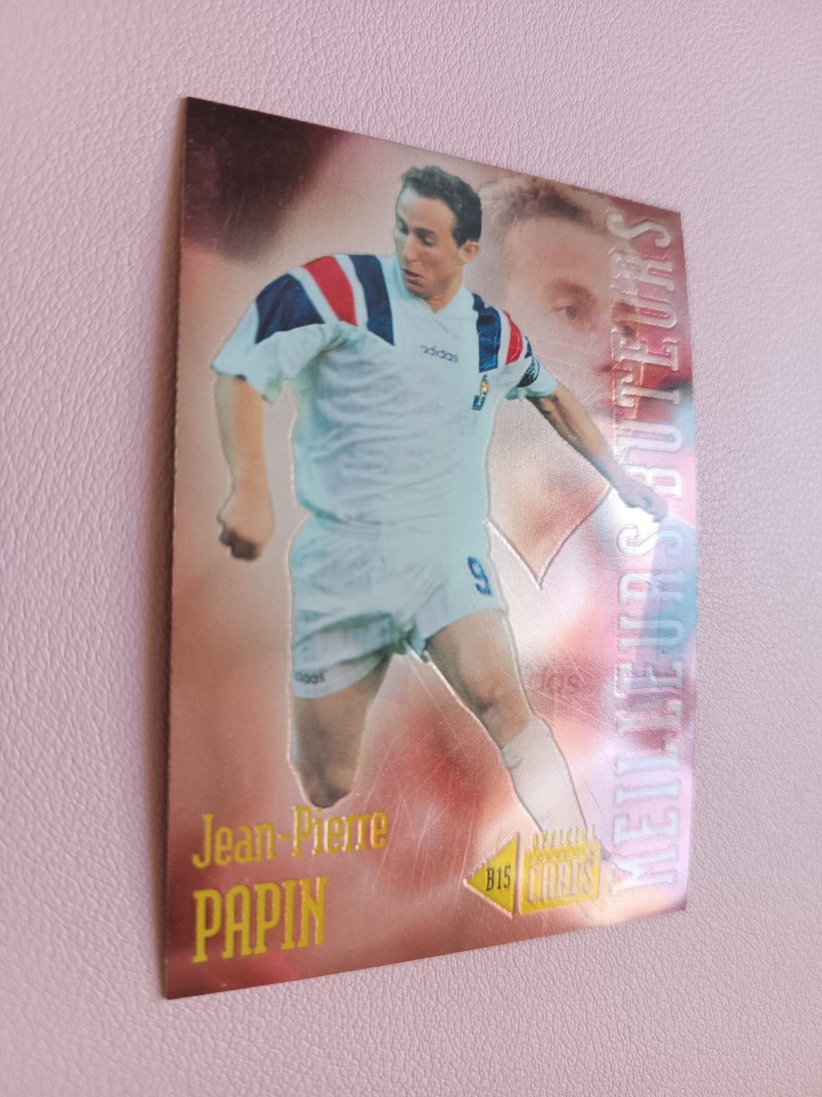 JEAN PIERRE PAPIN FOOTBALL CARDS 1997 TEAM DE FRANCE B15 BEST SCORERS OM