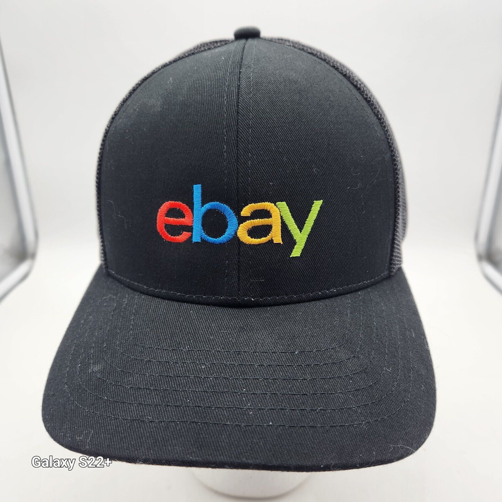 eBay 2023 Open Swag Black Cap Hat Mesh Adjustable Outdoor Adjustable 
