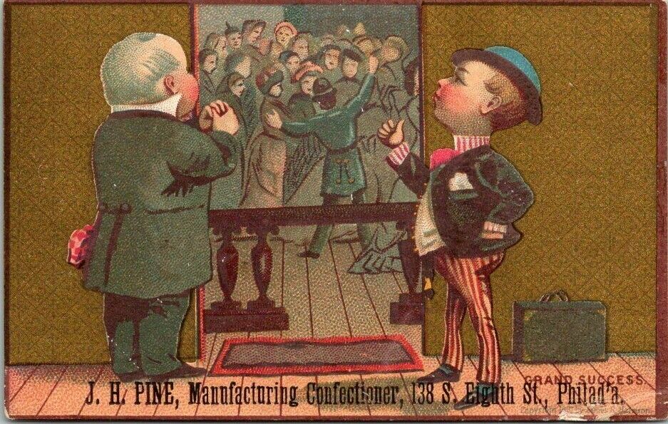 c1880s Philadelphia PA JH Pine Manufacturing Confectioner Victorian Trade Card
