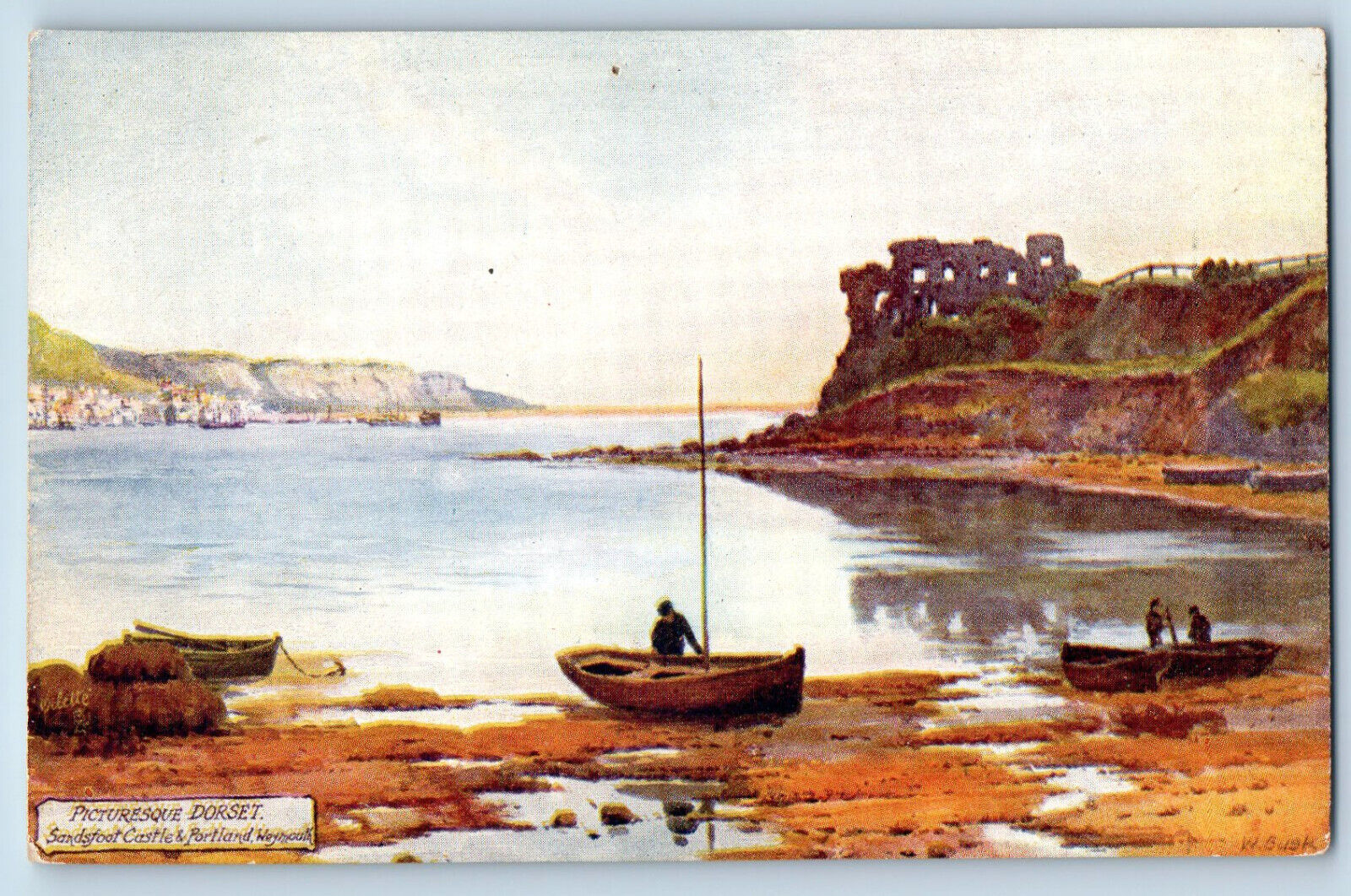 Weymouth England Postcard Sandsfoot Castle & Portland c1910 Oilette Tuck Art
