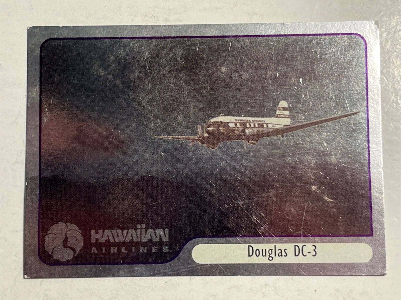Hawaiian Airlines Vintage Trading Card 1941 McDonnell Douglas DC-3 Airplane
