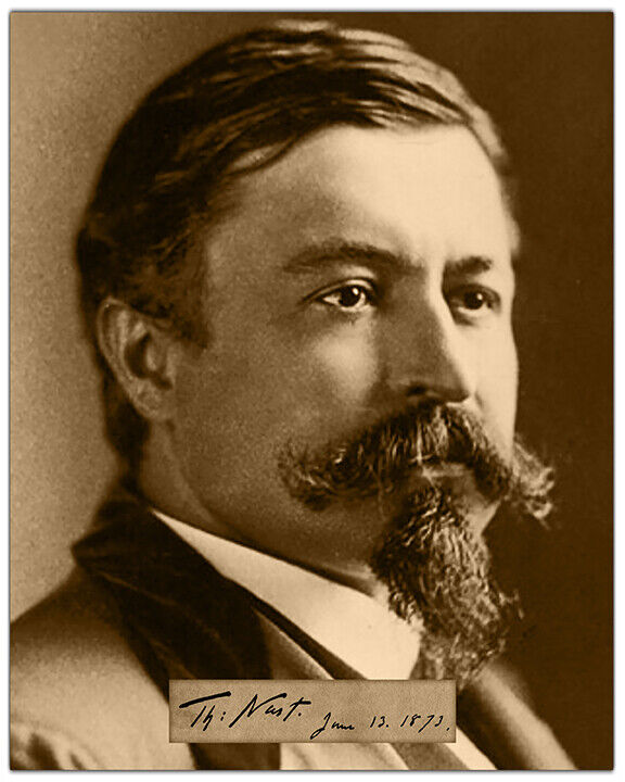 THOMAS NAST 1873 CARTOONIST ENTREPRENEUR 8X10 Photograph Autograph RP