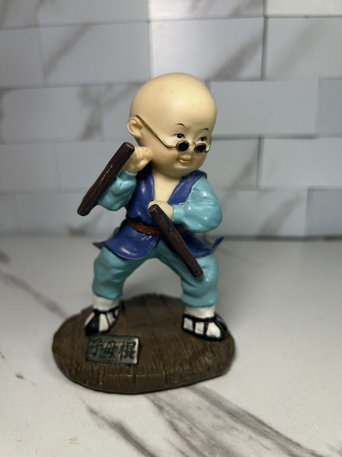Vin Cute Shaolin Little Monk with Sunglasses KungFu Tonfas 4\