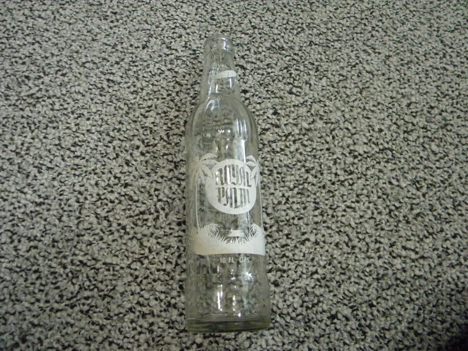Vintage Royal Palm Glass Soda BOTTLE 10 oz