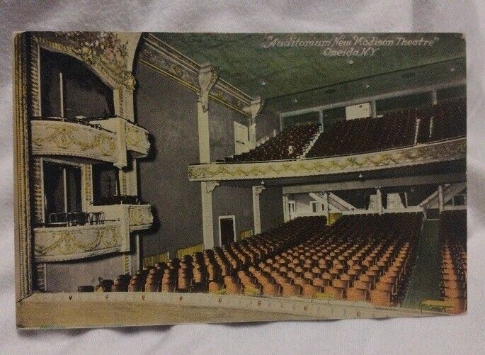 Postcard Oneida, NY - New Madison Theatre Auditorium Interior View 1912