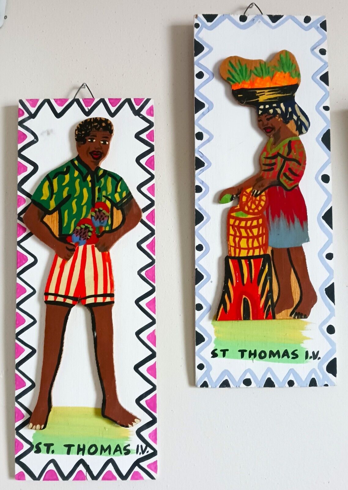 Balsa Wood Traditional WALL DECOR FROM ST. THOMAS, VIRGIN ISLANDS Collectible