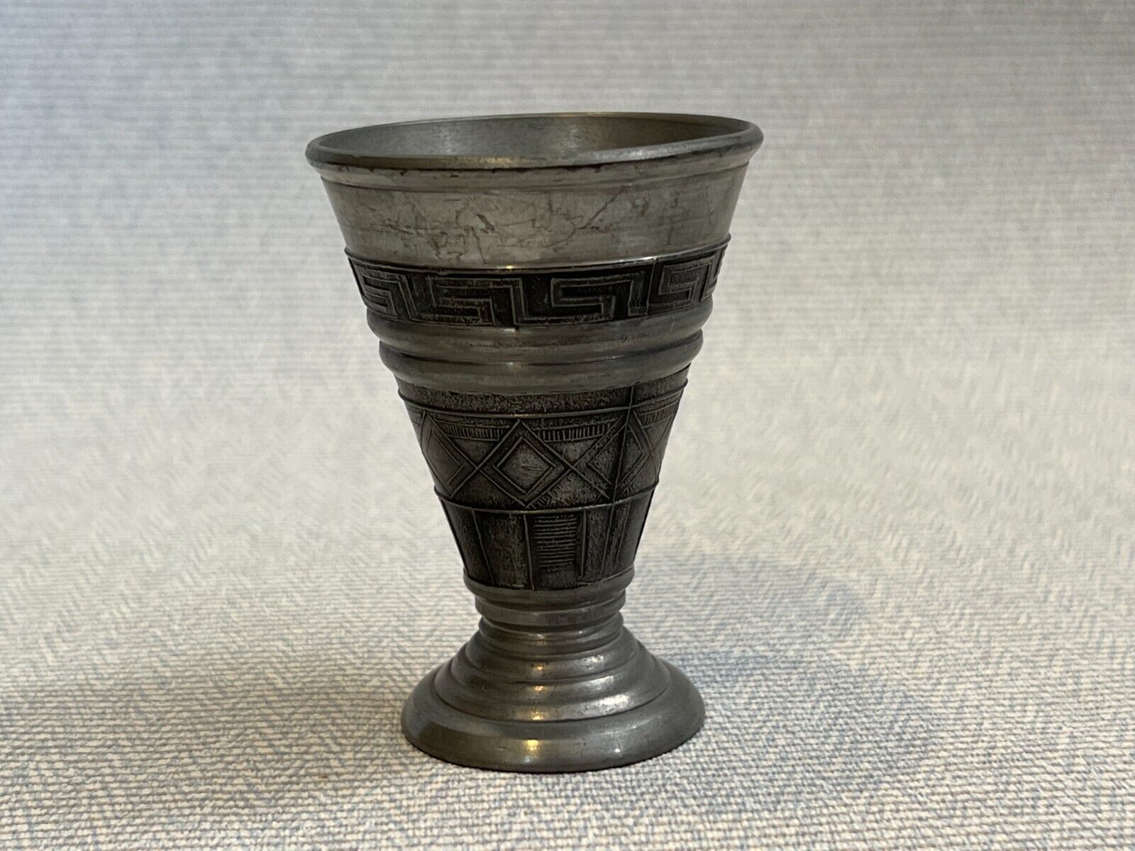 Vintage T.B Pewter Pein Zinn German Cup Goblet, 3\