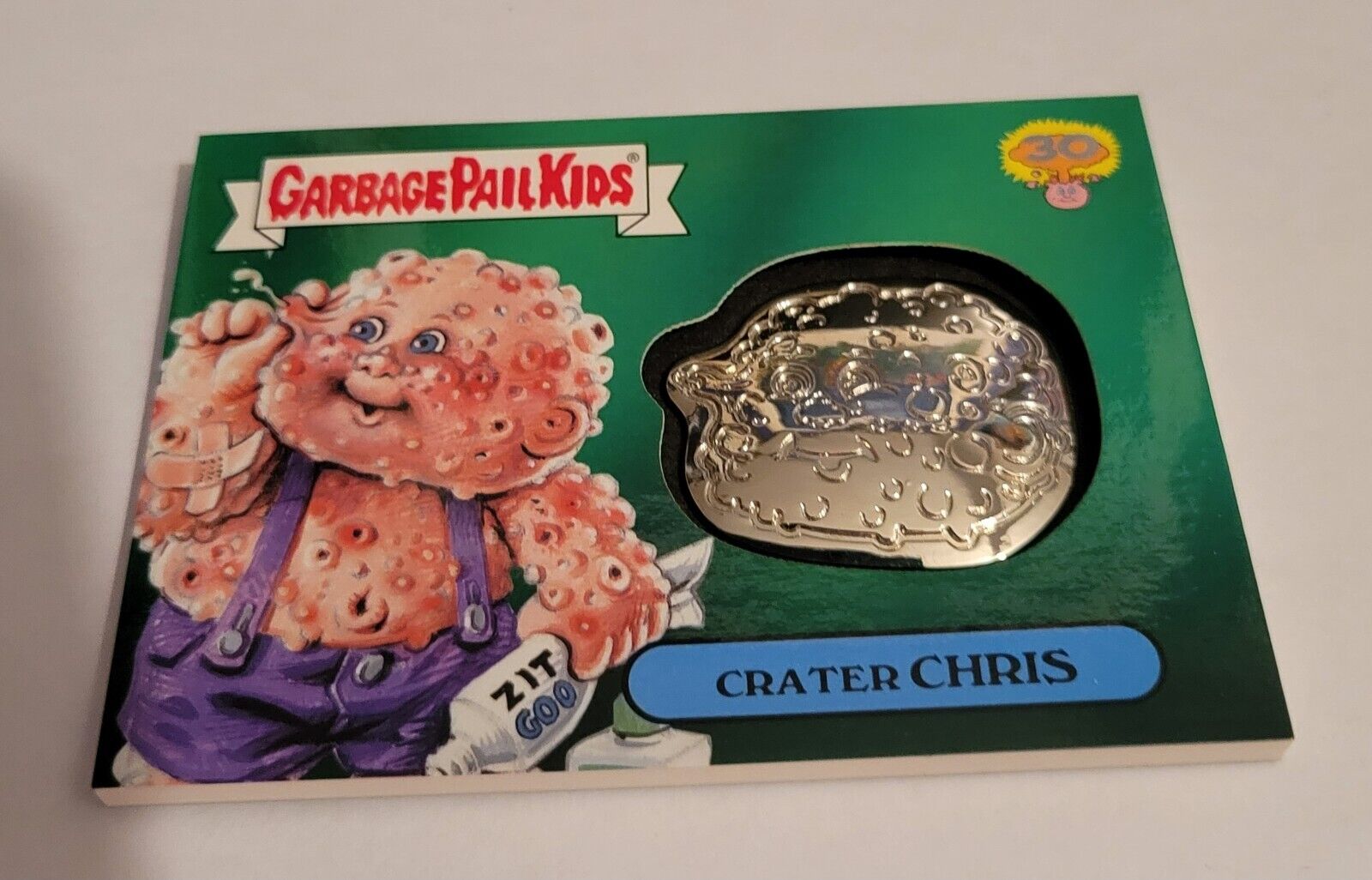 2015 Crater Chris Medallion Card Garbage Pail Kids 30th Anniversary GPK Metal