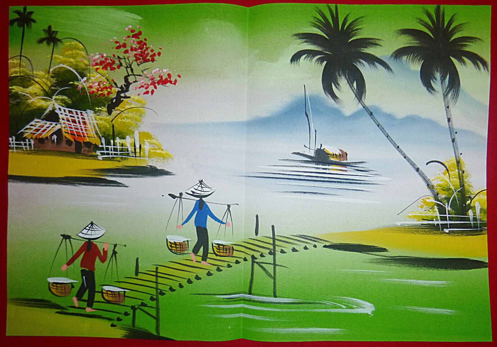 Saigon Street Art - Painting on Silk - \