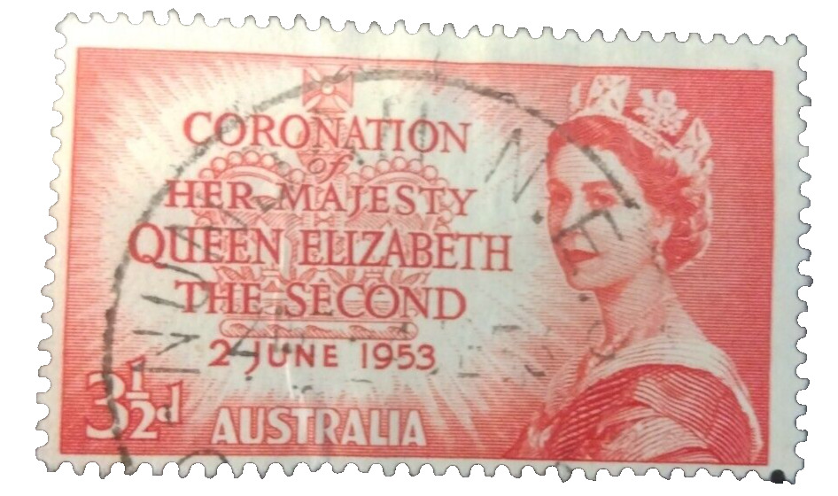 Queen Elizabeth Postage Stamp  coronation her majesty Queen Elizabeth June 1953