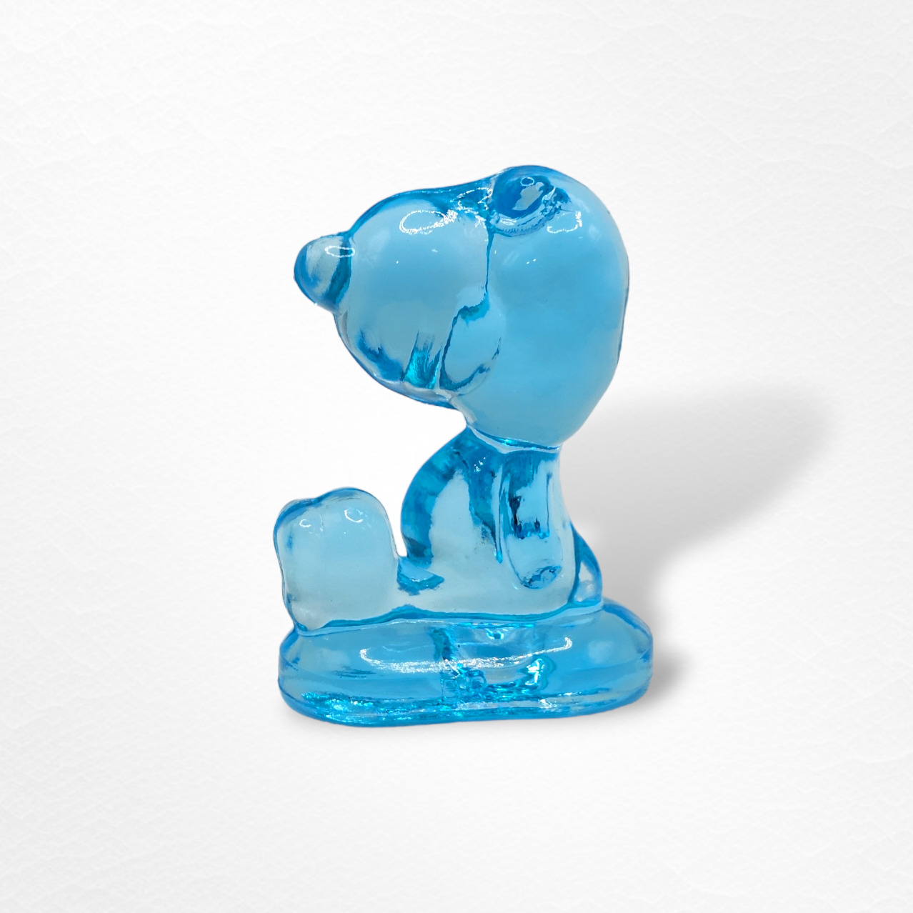 Vaseline Style Uranium Glass Glow Puppy Dog Figurine, Vintage Style, Retro Decor