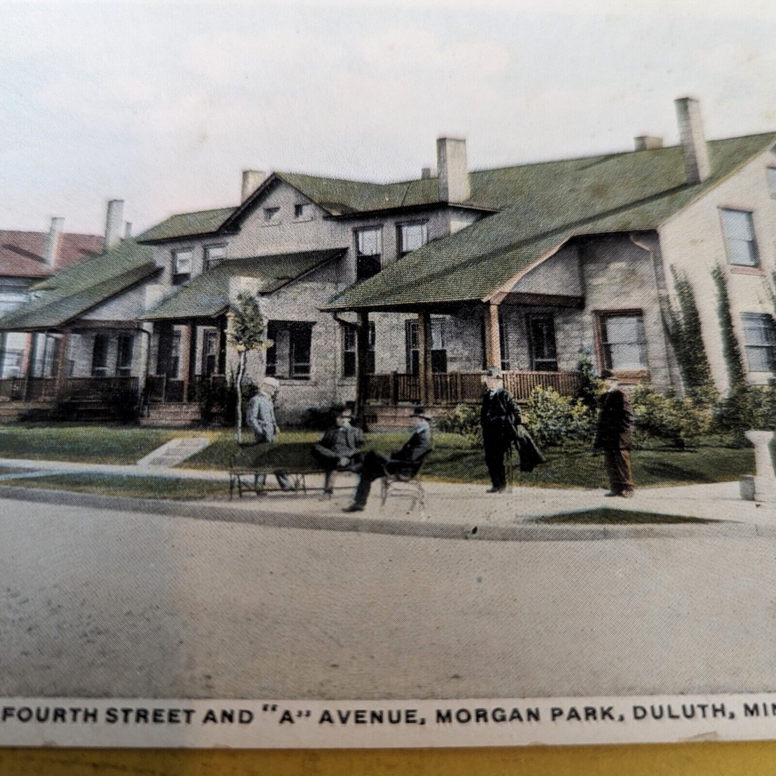 Historic Duluth MN Minnesota Morgan Park Fourth Street A Ave 1920s Postcard Art