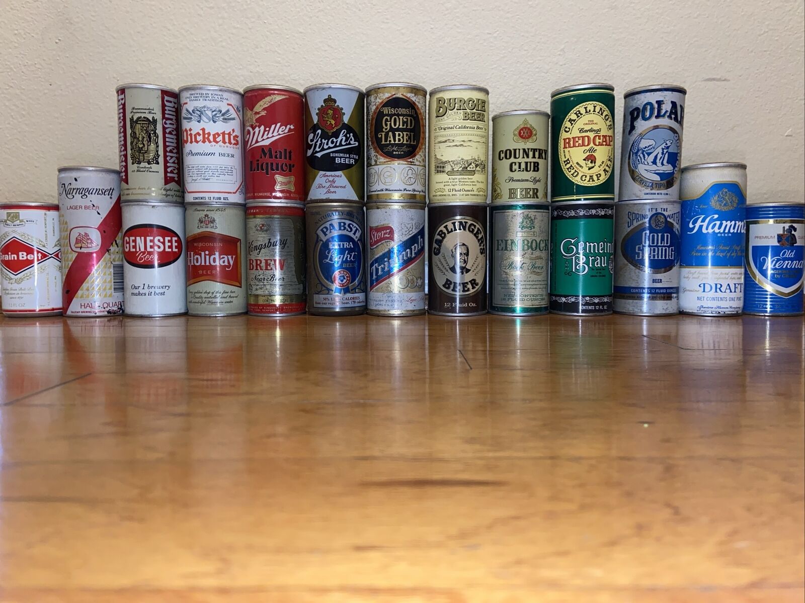 Lot Of 22 Unique Vintage Beer Can Collection