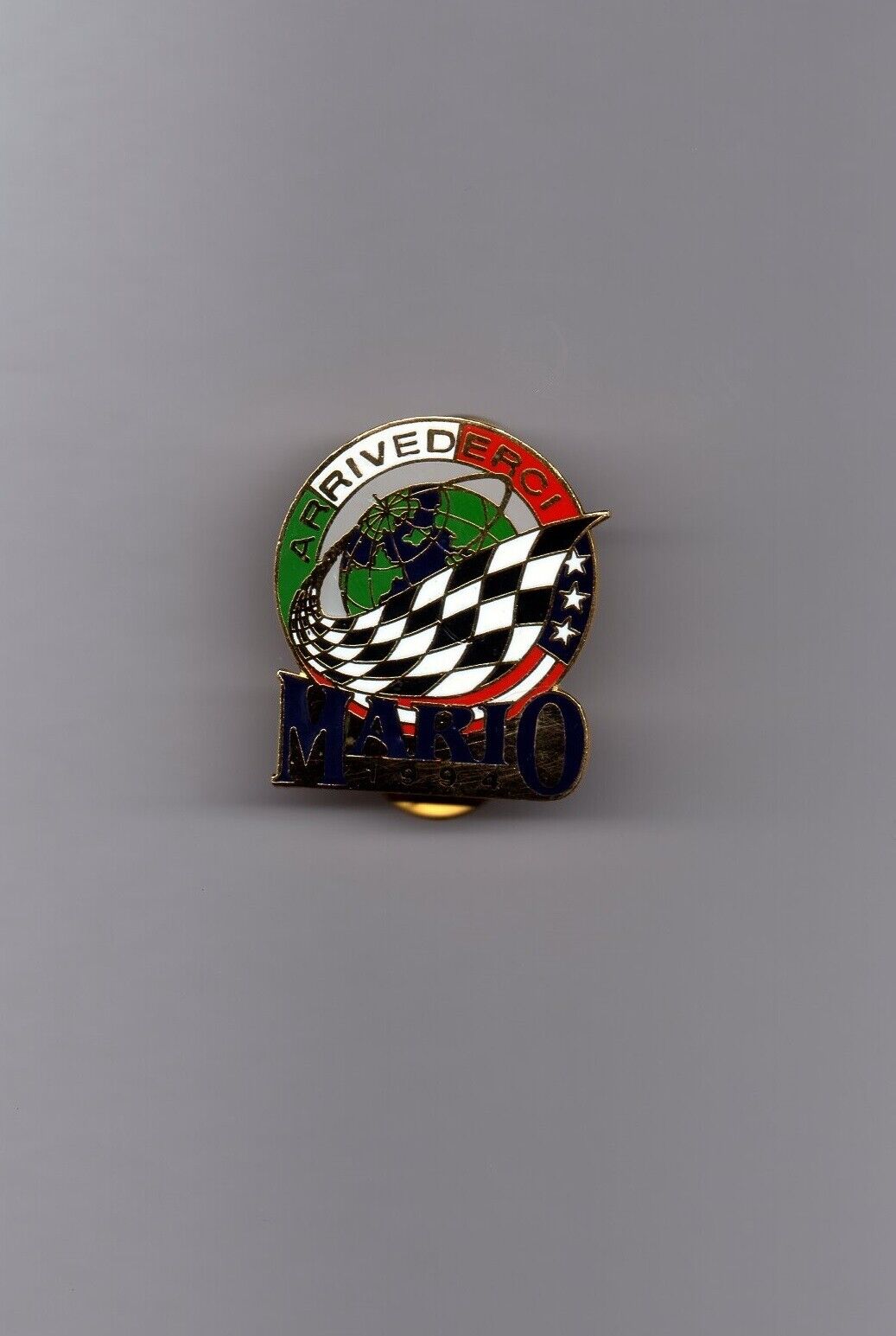 motorsport pin / Mario Andretti - goodbye 1994 (EGF double tether)
