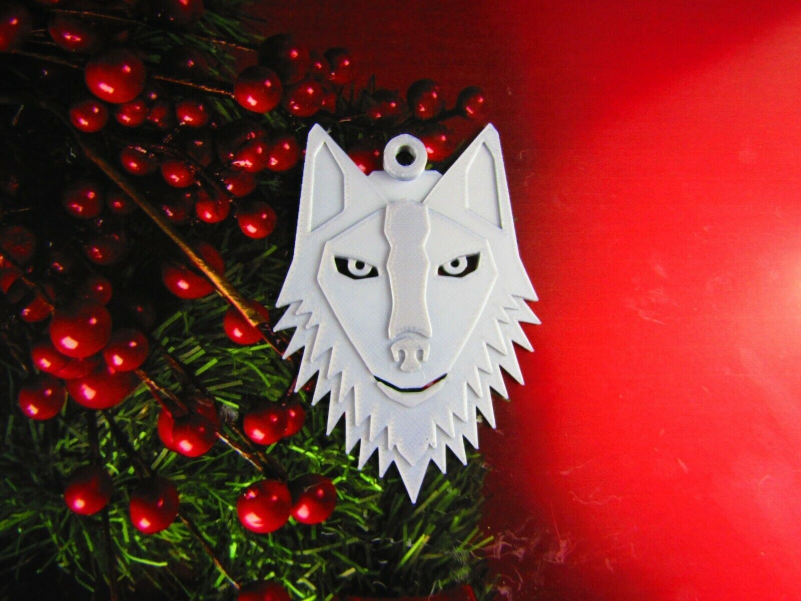 Dire Wolf Dog Christmas Tree Ornament Holiday Decoration Gift for Tabletop RPG