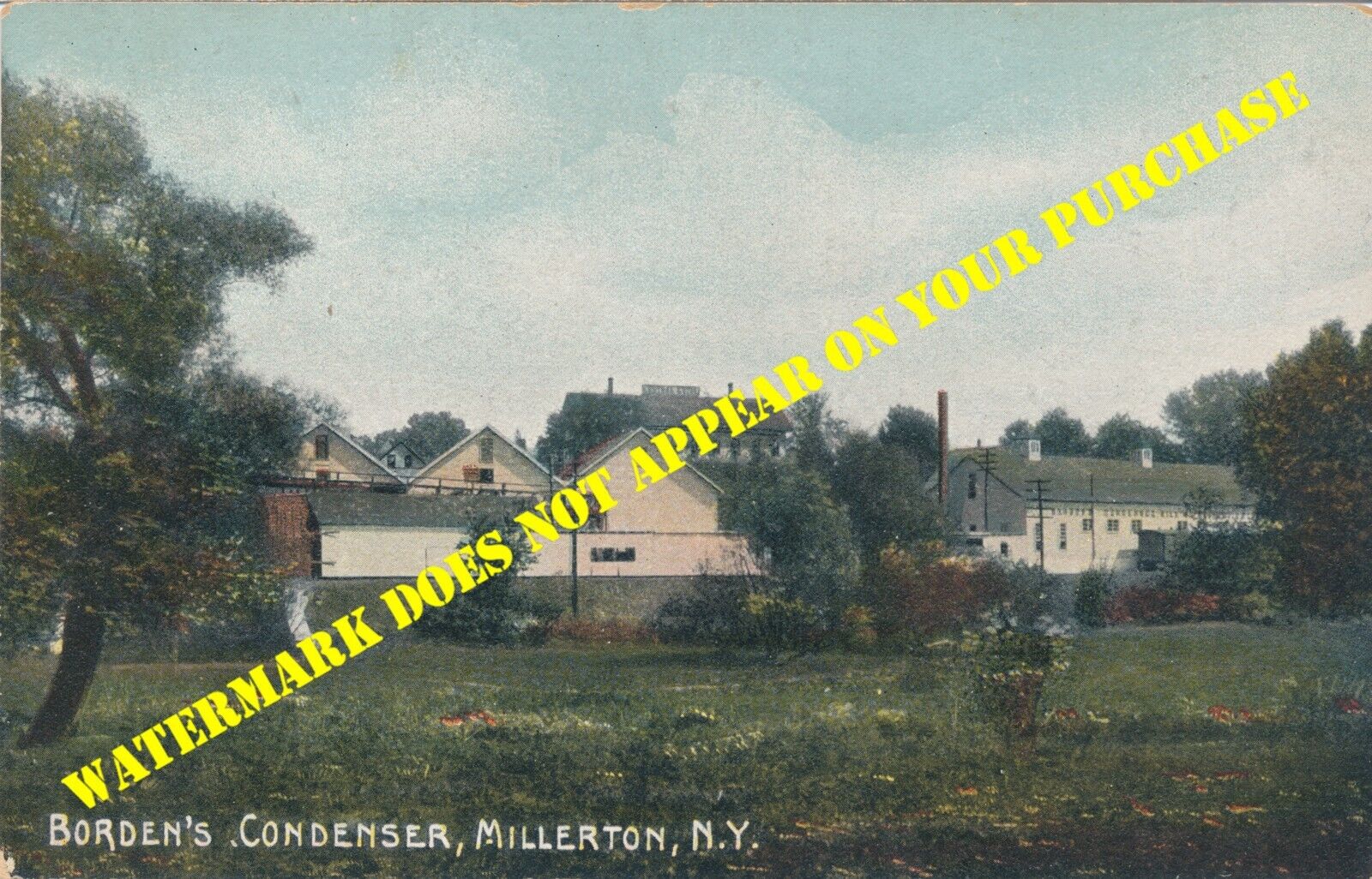 Millerton NY Borden\'s Condensery (along New York Central RR) postally unused DB
