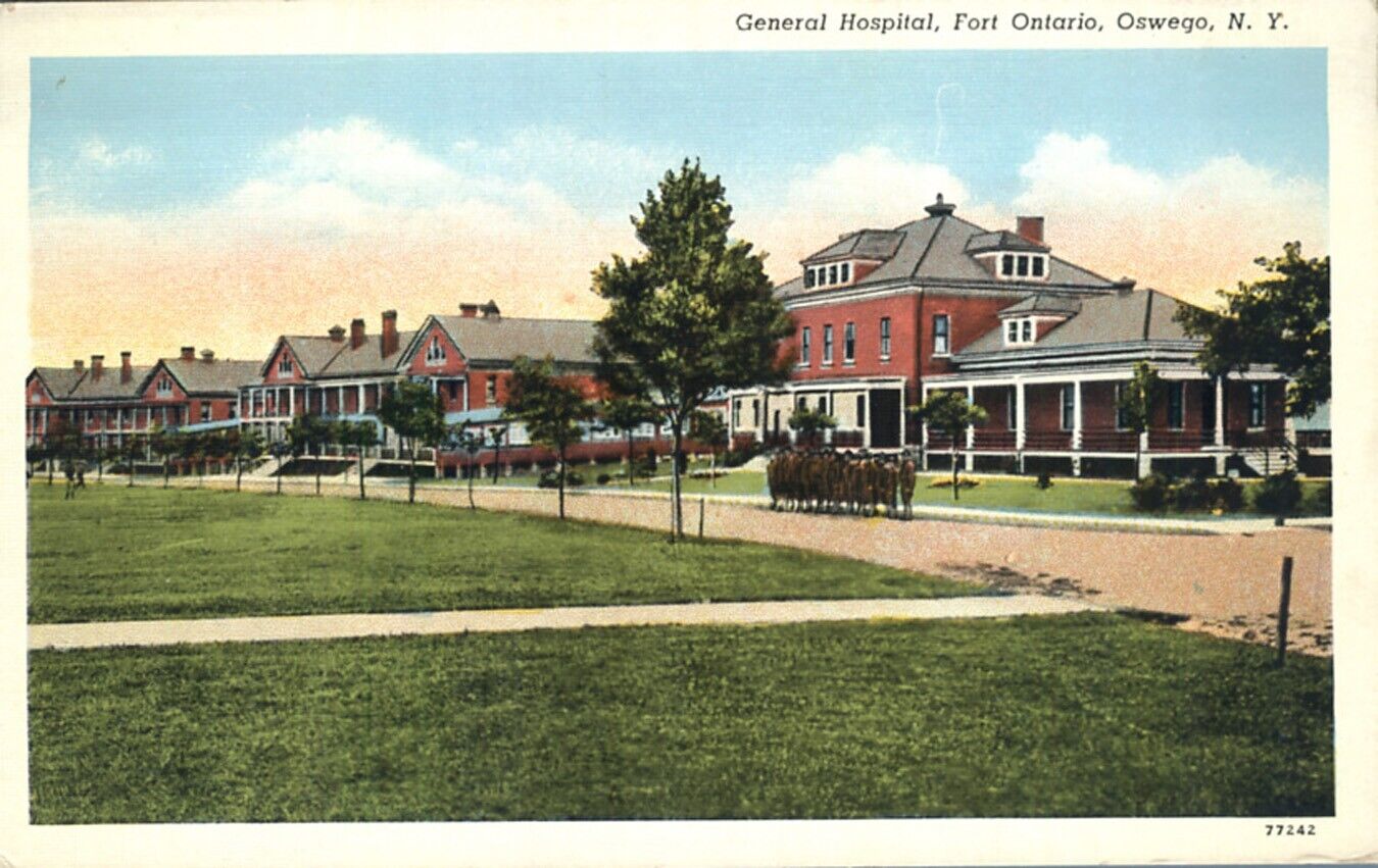 General Hospital Fort Ontario Oswego New York Postcard