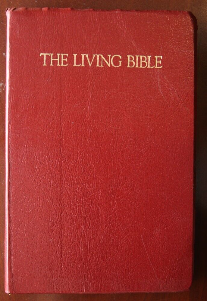 The Living Bible: Paraphrased Red Letter Edition - Burgundy Leatherette 1983