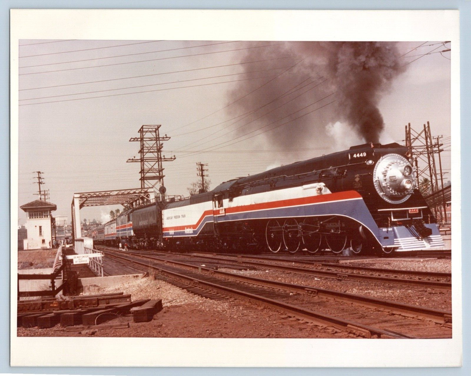 ORIG. 1977. AMERICAN FREEDOM TRAIN. L.A. MISSION 8X10 TRAIN PHOTO