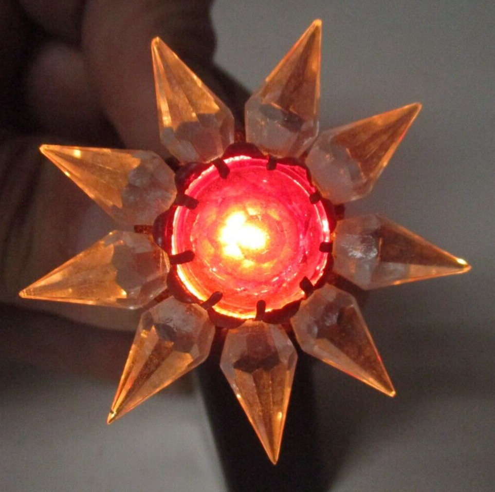 1930s C-6 Single Row MATCHLESS STAR Light - Clear w Red Gem #3