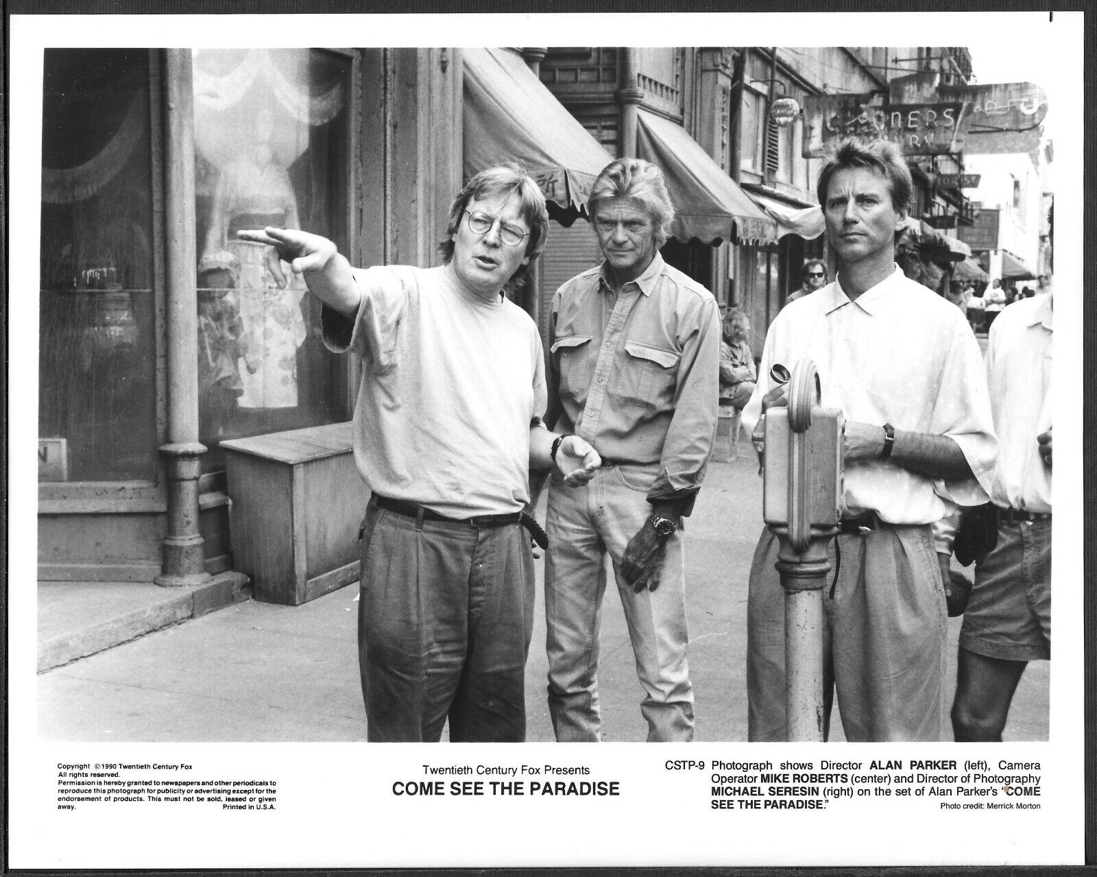 Director Alan Parker Original 1990 On Set Photo Come See the Paradise